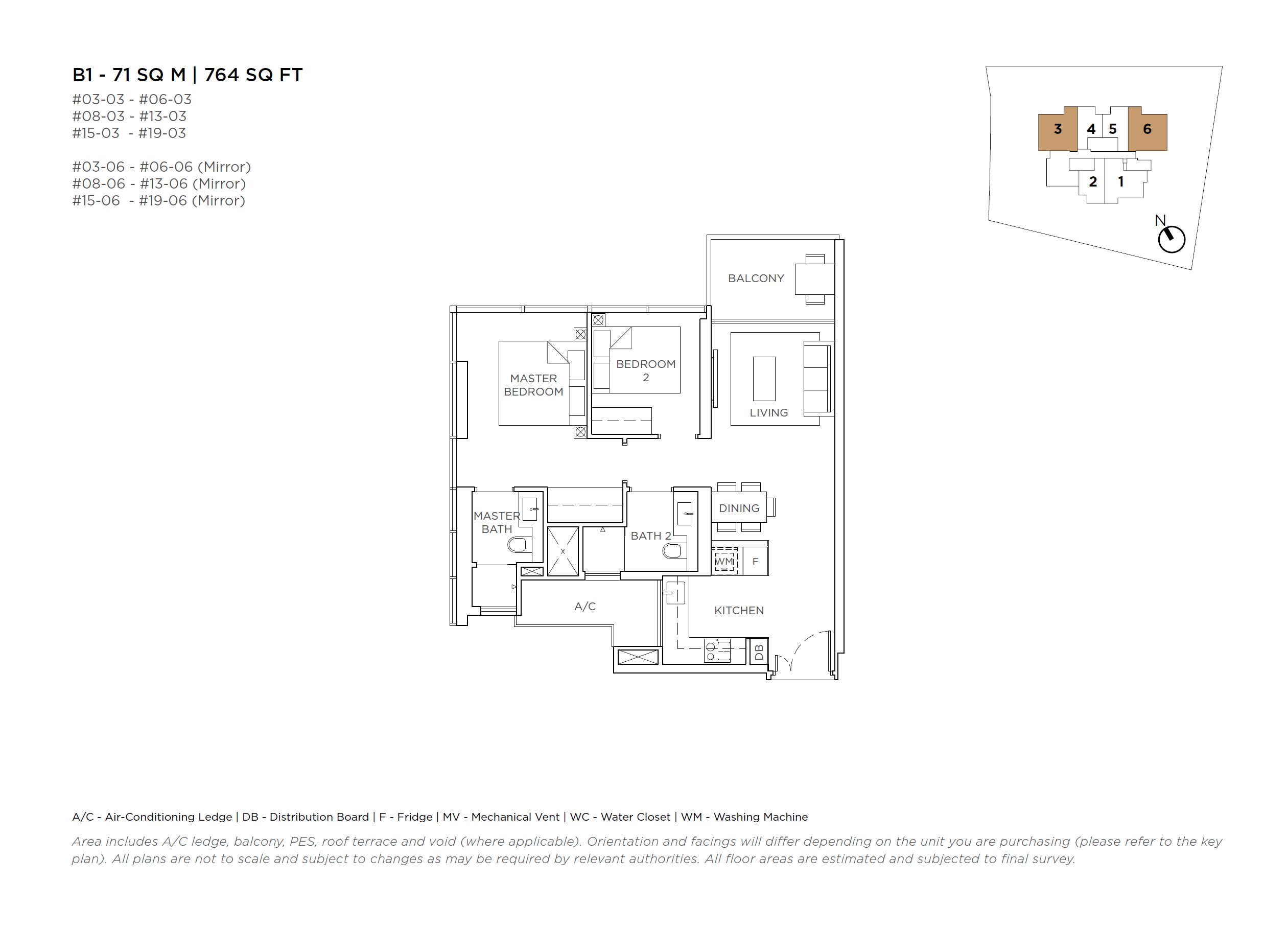 3 Cuscaden 3 Bedroom Floor Plan 8