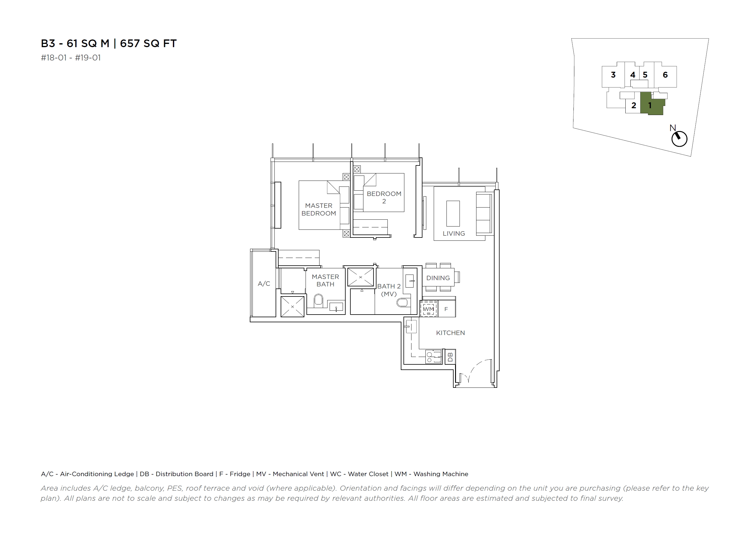 3 Cuscaden 3 Bedroom Floor Plan 11